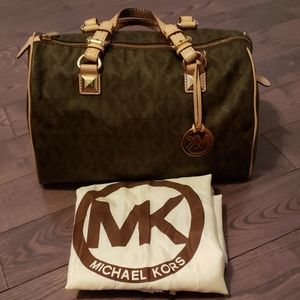 Large "luggage" color MK satchel